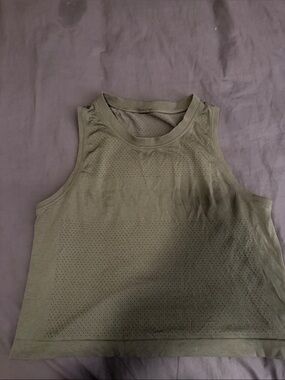 lululemon athletica Gray Perforated High-Neck Tank